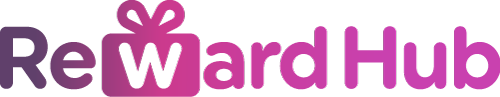 ReWard Hub logo with the words 'Reward Hub' and a gift box icon replacing the 'W' in 'Reward'