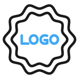 Placeholder image with a black decorative border and the word 'LOGO' in blue in the center.