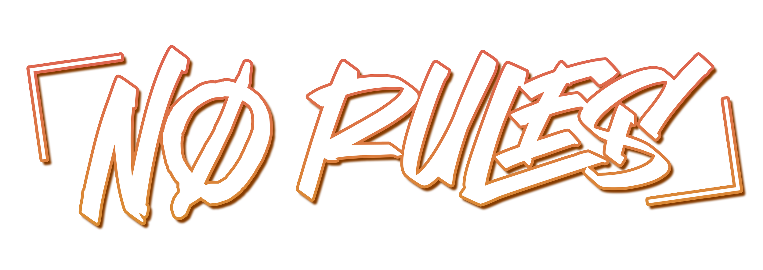 Stylized text reading 'NO RULES'