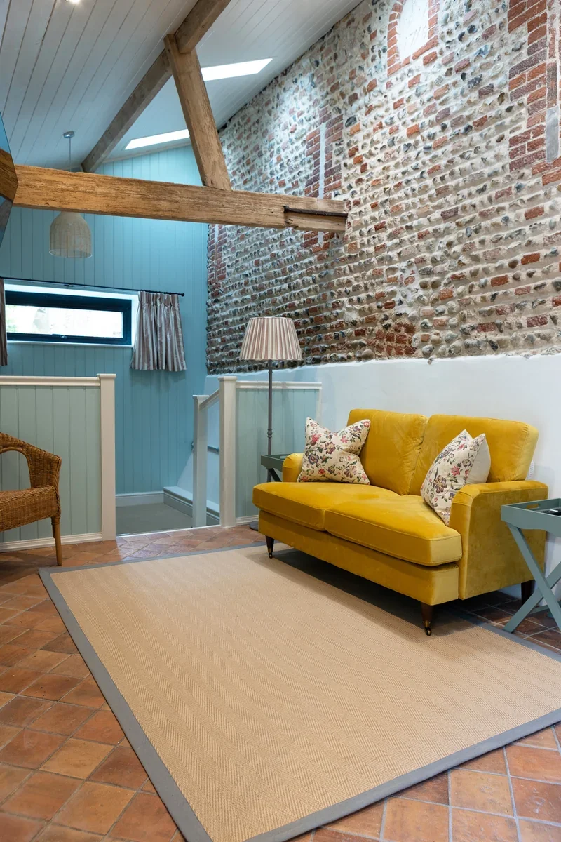 Little Sandford's lofty open plan living area