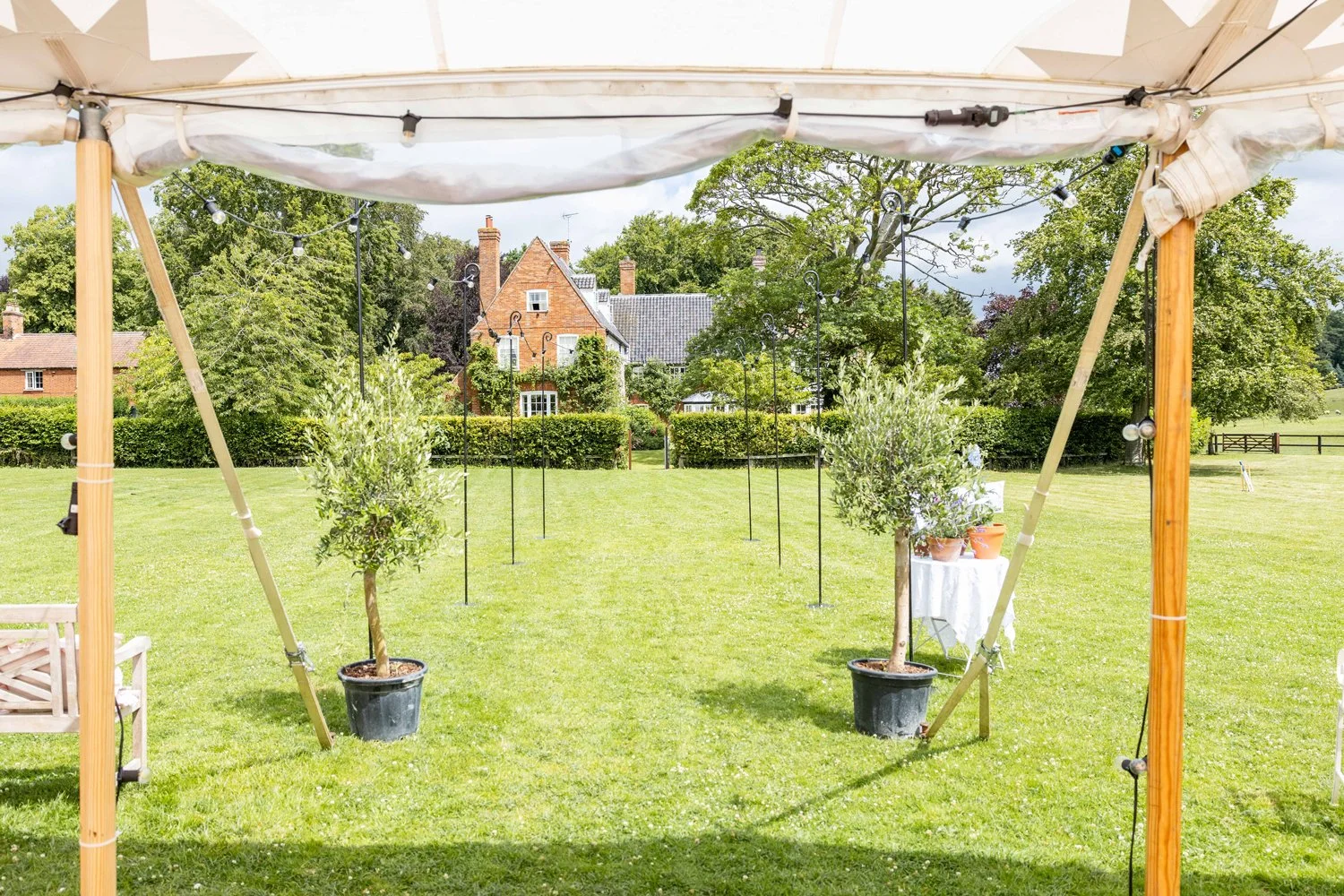 A summer meadow wedding with marquee at Meadow House