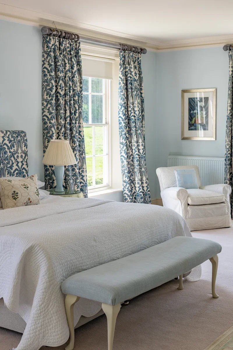 The light-filled-spacious master bedroom in Meadow House