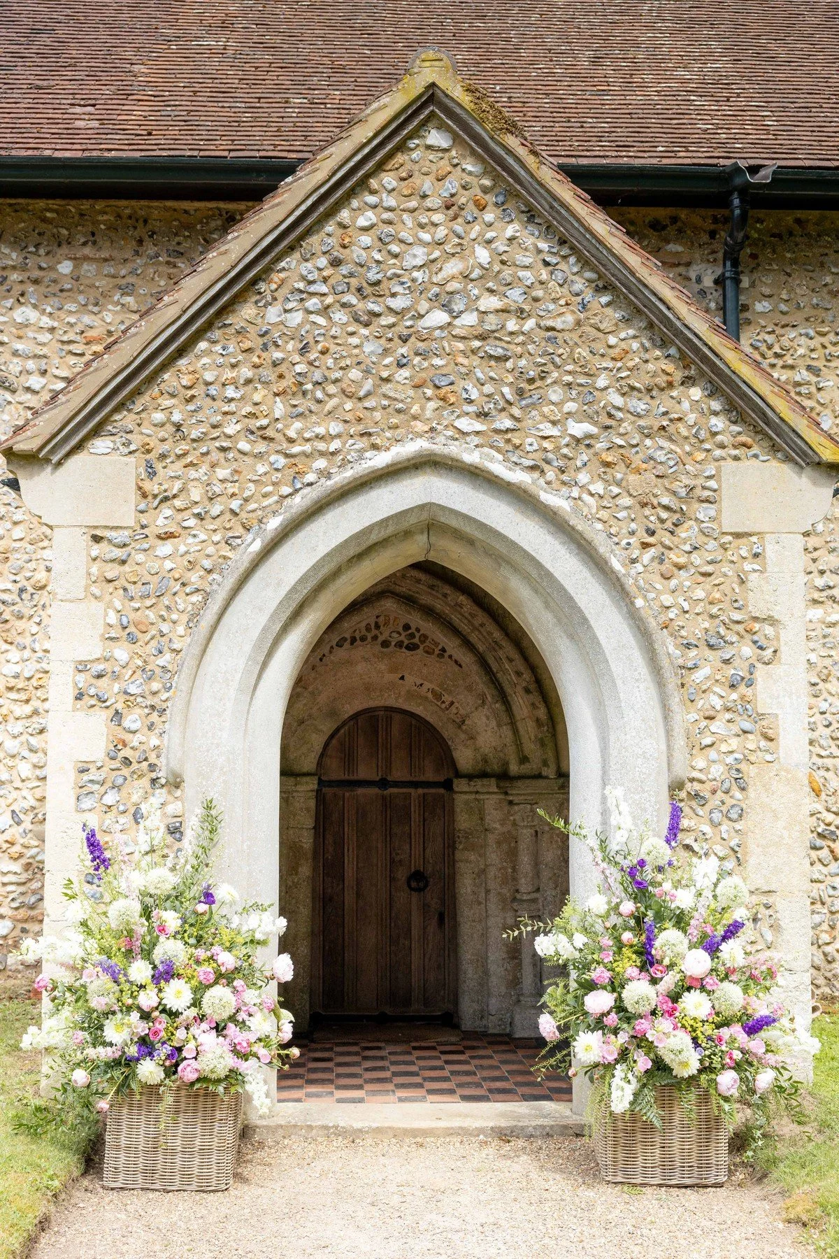 One of the estate's churches dressed for a wedding