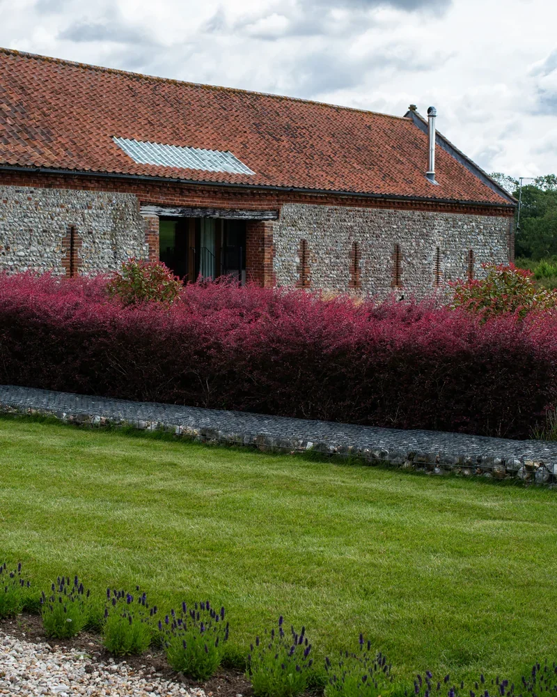 Exterior of great east from the garden