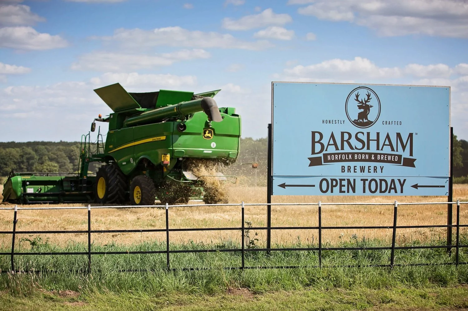 Barley harvested on the estate ready to be malted and turned into Barsham Brewery's exceptional beer