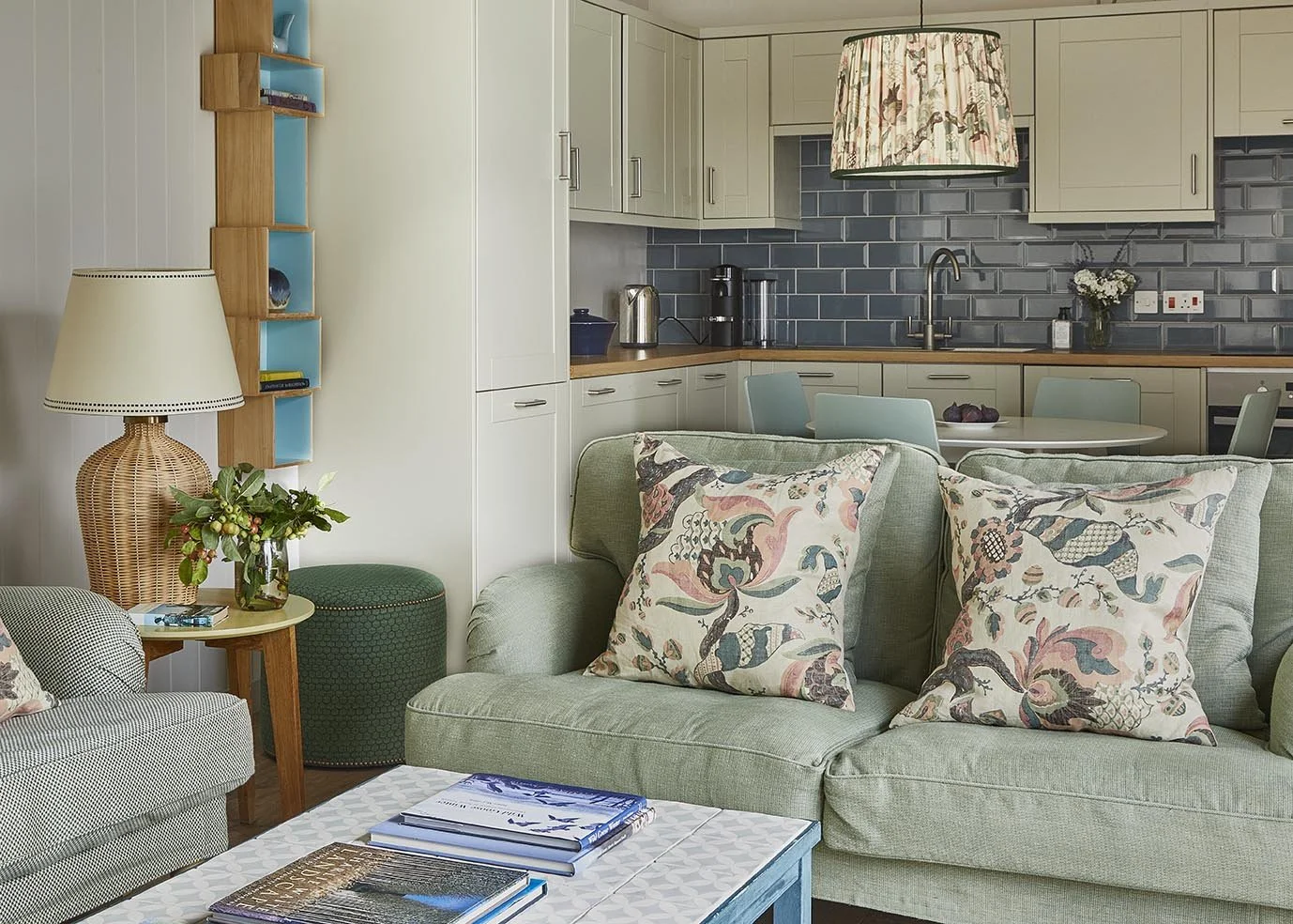 The open plan kitchen, dining and living area in The Loose Box