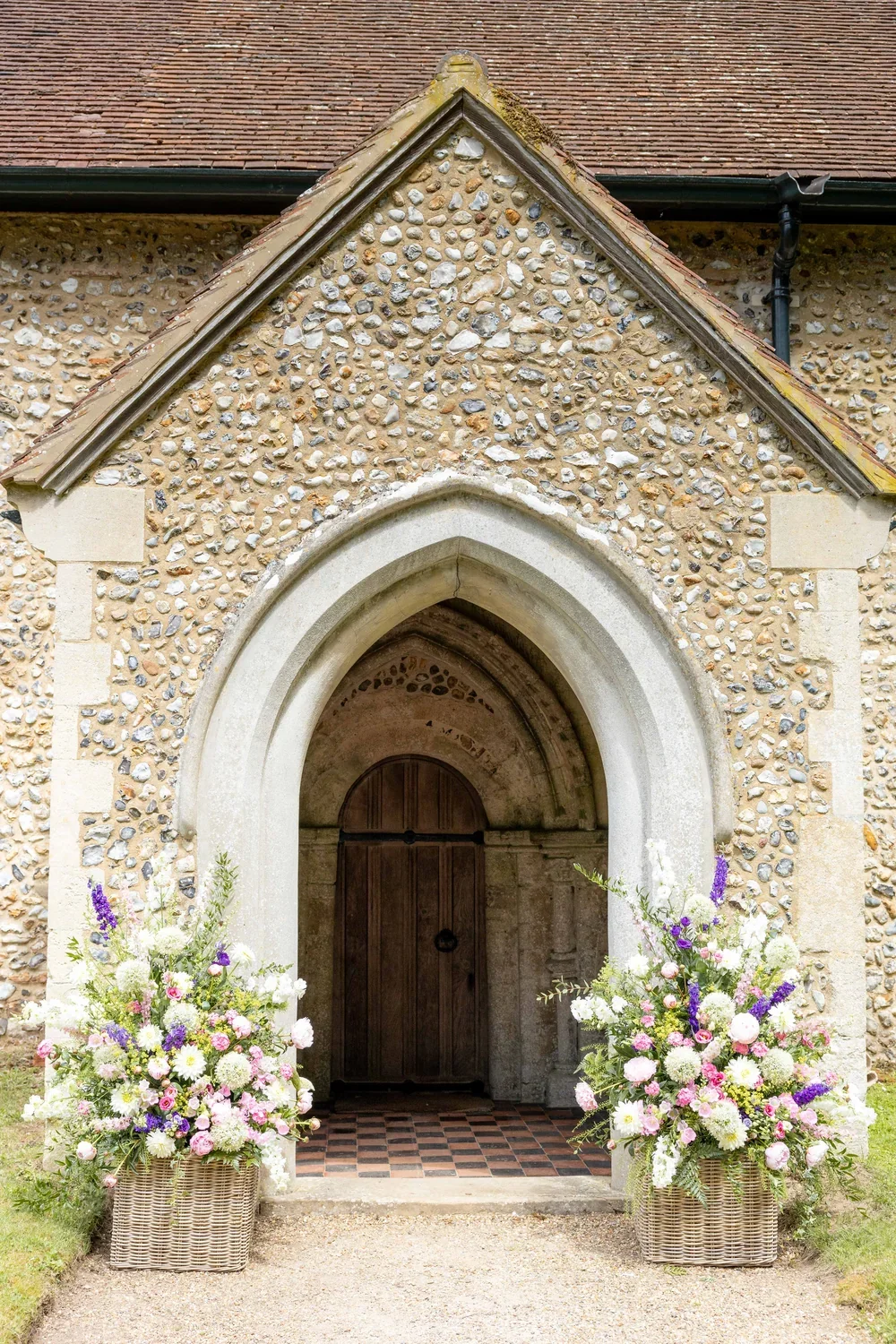 One of the estate's churches dressed for a wedding