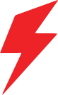 Red lightning bolt on black background