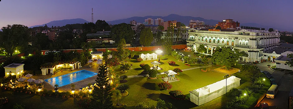 Bird's-eye view of Hotel Shanker palace and grounds, Lazimpat, Kathmandu