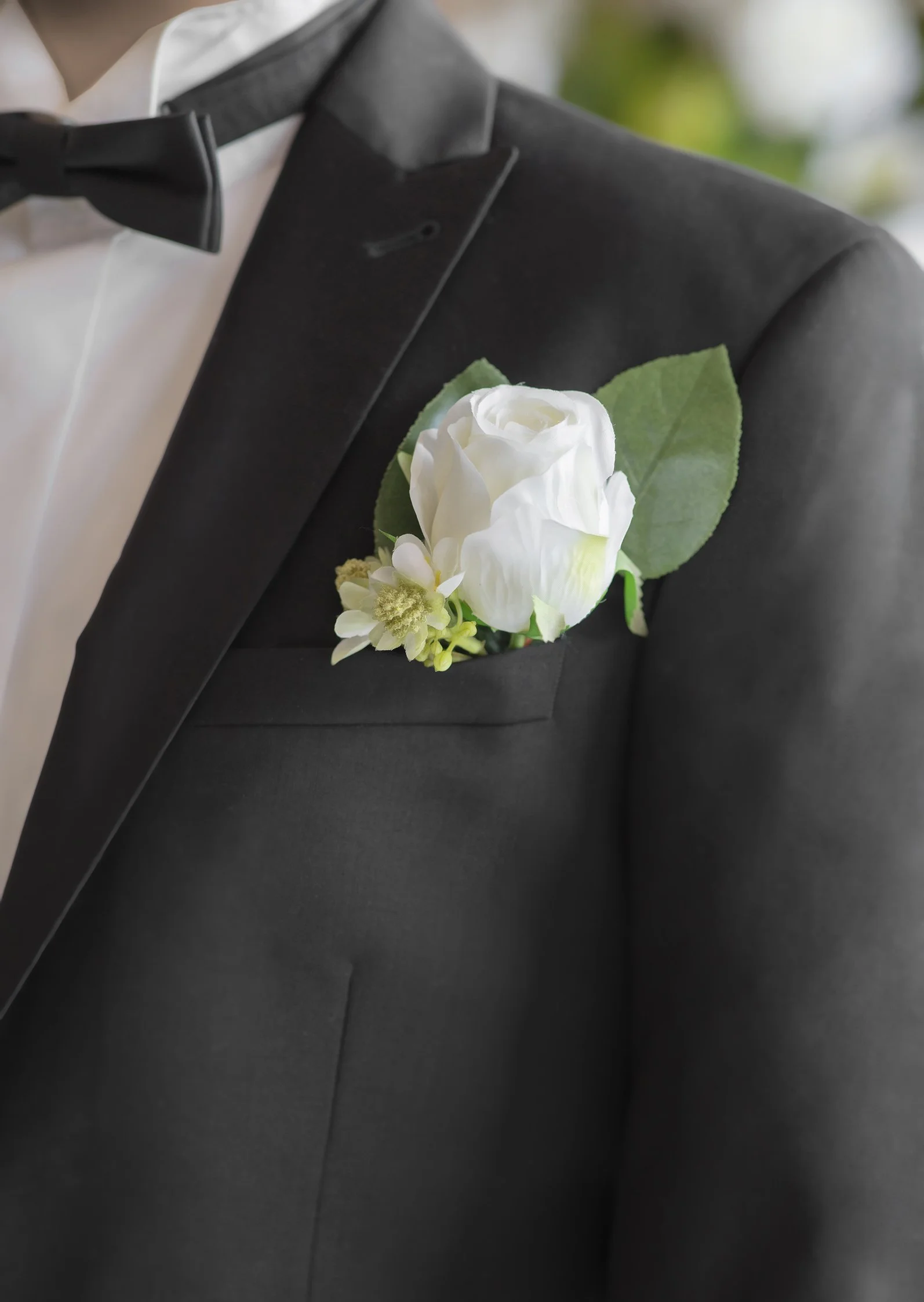button hole in white