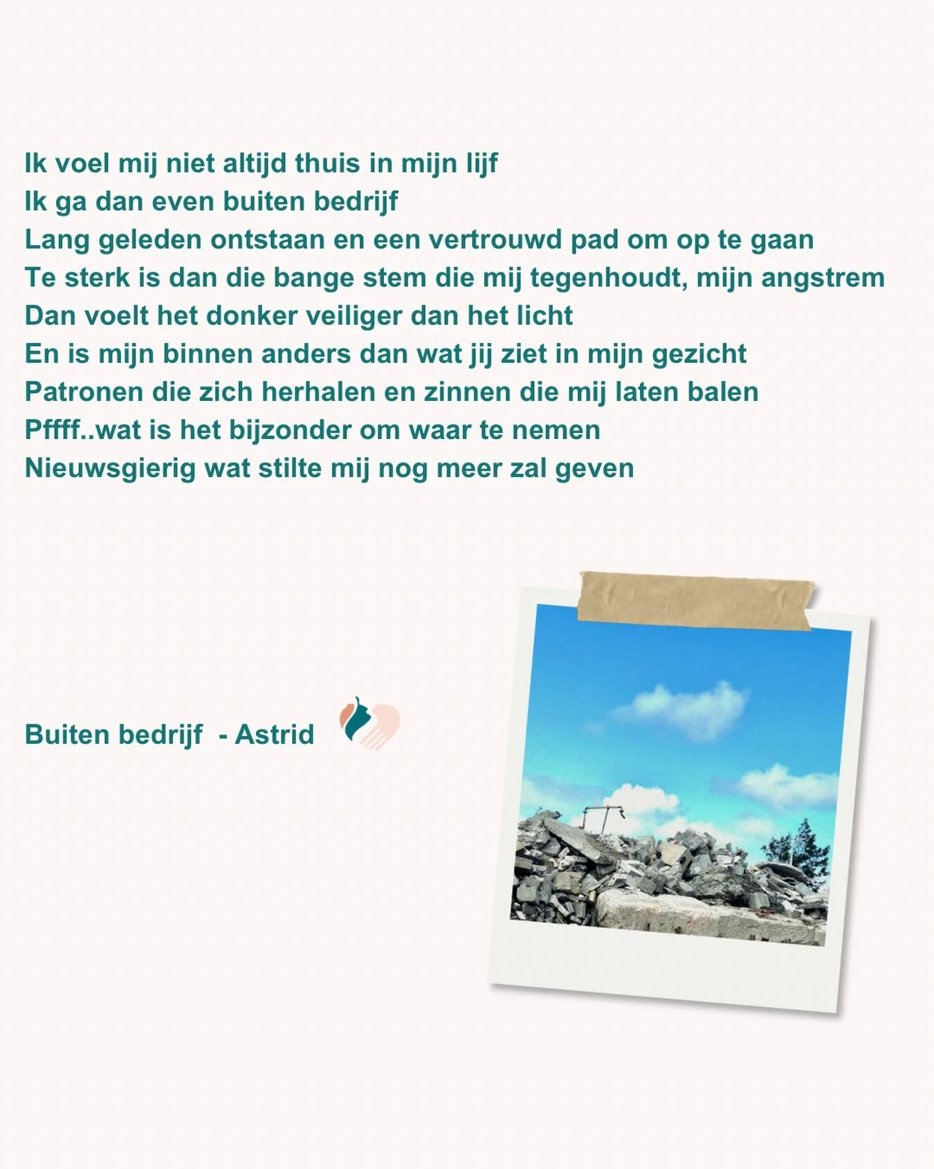 Ergens onder dat donkere gevoel ligt altijd een pad naar het licht. Want jezelf leren kennen is ook vieren hoe ver je al gekomen bent. Waar ben jij trots op, ook al was het moeilijk? ☀️🤍

#gedicht #trots #buitenbedrijf