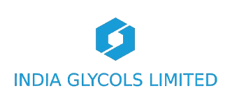 Logo of India Glycols Limited, featuring a stylized hexagon and the company's name.