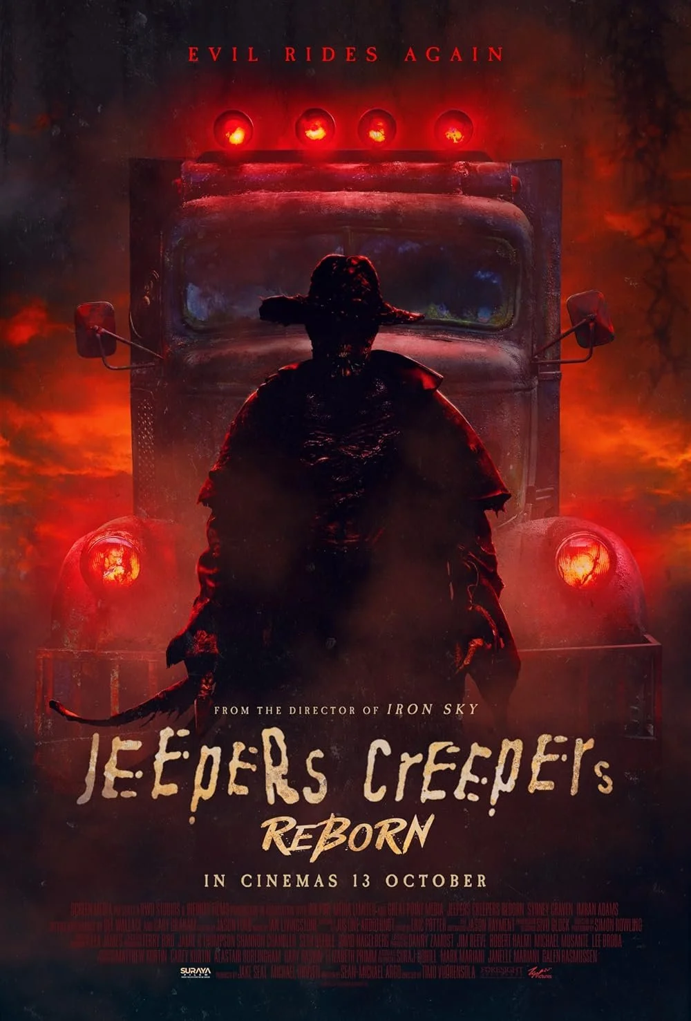  Jeepers Creepers: Reborn  
ORWO STUDIOS 
Director - Timo Vurensola  
Costume Designer: Justine Arbuthnot 
 Assistant Costume Designer/ Principal Standby: Rhianna Bell 