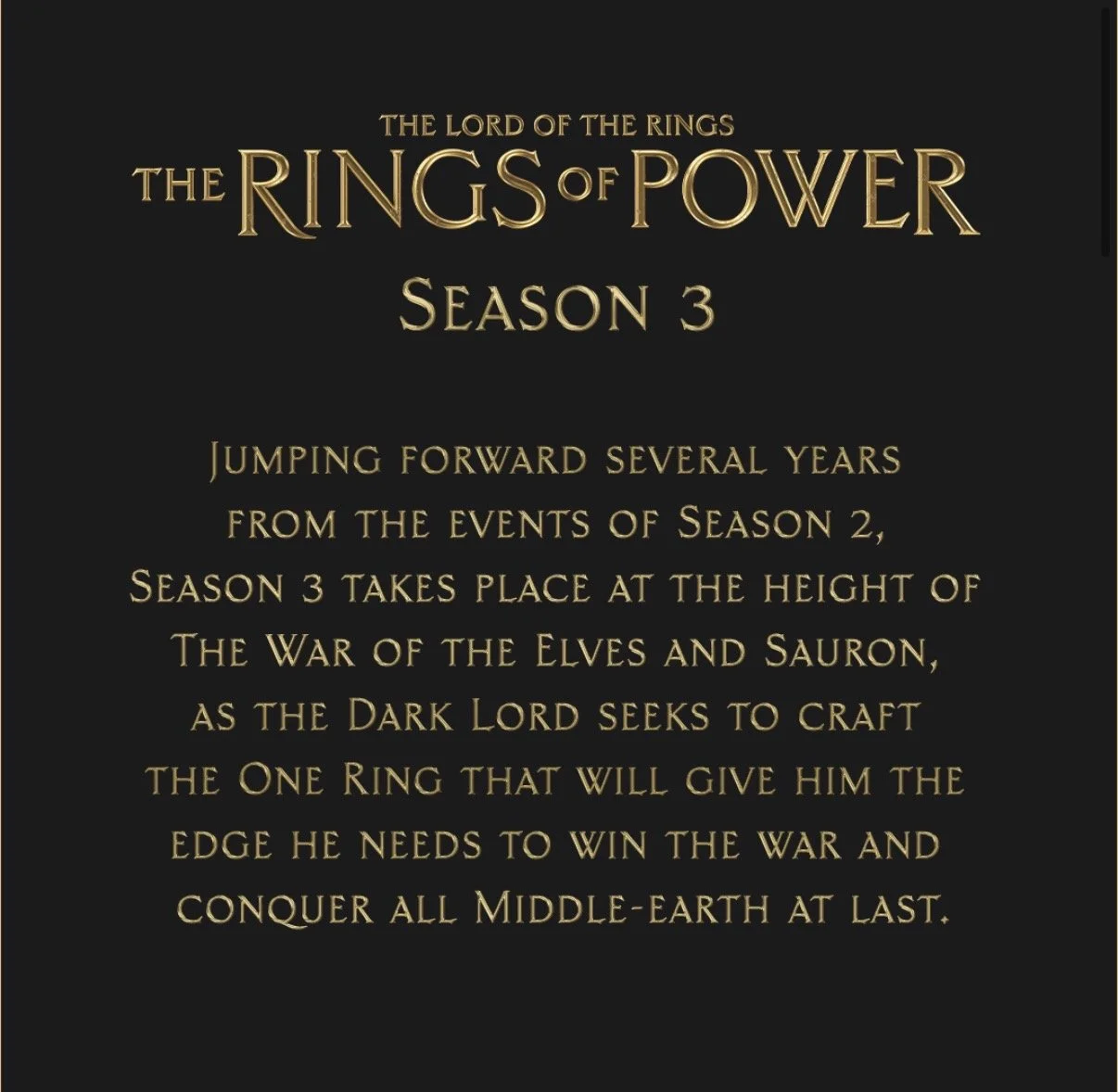  The Lord of the Rings: The Rings of Power - Season 3  
Amazon/MGM 
Costume Designer - Libby Dempster 
Assistant Costume Designer - Anya Jane Magee 
 2nd Assistant Costume Designer - Rhianna Bell 