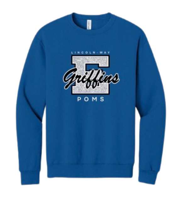 LWE - Poms Senior Night Glitter Crewneck Sweatshirt