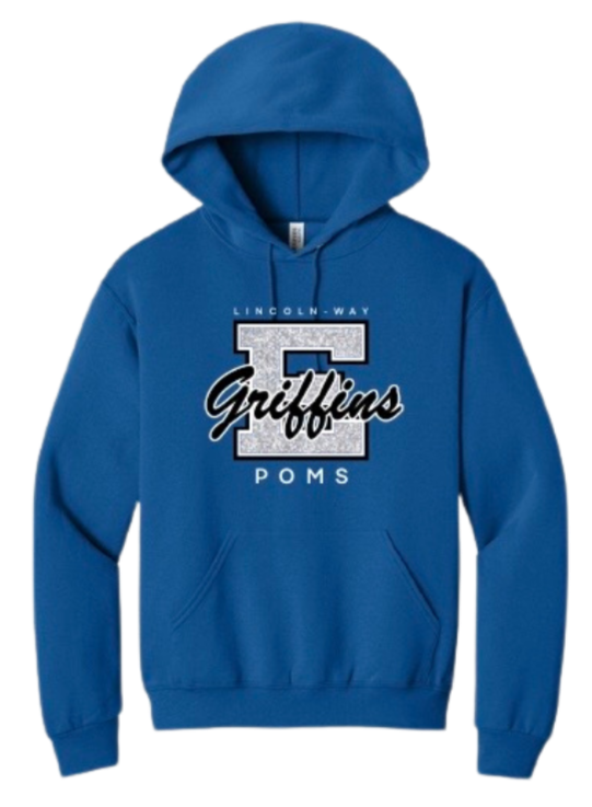 LWE - Poms Senior Night Glitter Hooded Sweatshirt