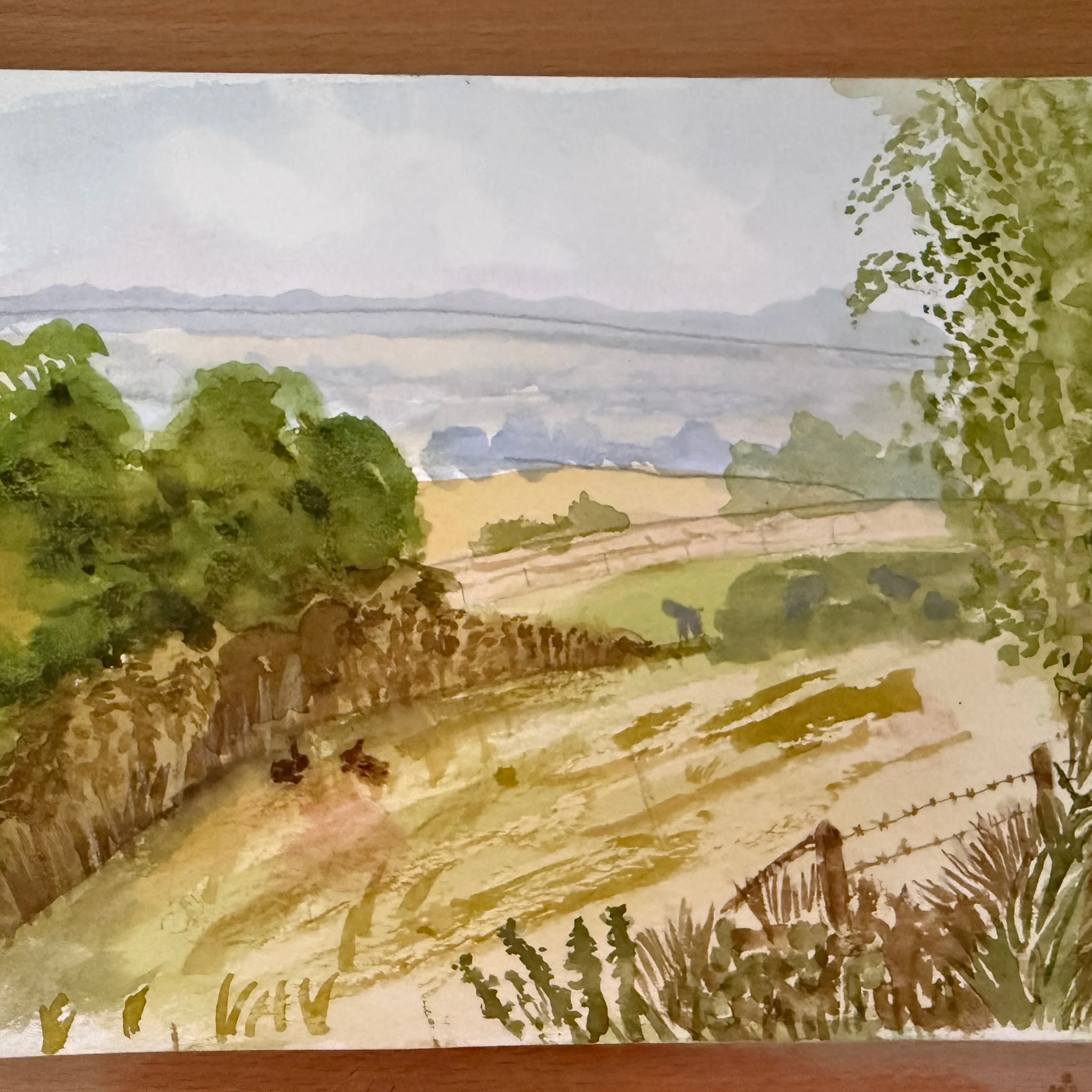 When I was nine years old, I painted this landscape.

Looking at it now, I smile because although my styles have changed over the last thirty five years, what I was drawn to hasn&rsquo;t. 

Even then, I was fascinated by trees, landscapes and the qui