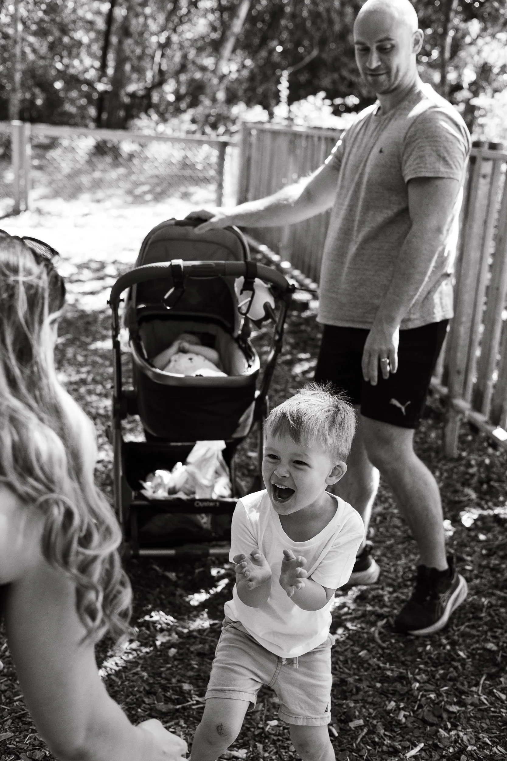 Fun family moment caught during family photoshoot in Berkshire,