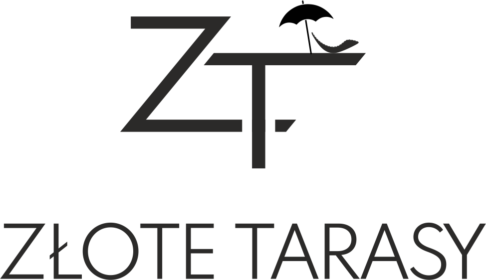 Logo with stylized Z and T, and the text 'ZŁOTE TARASY' below.