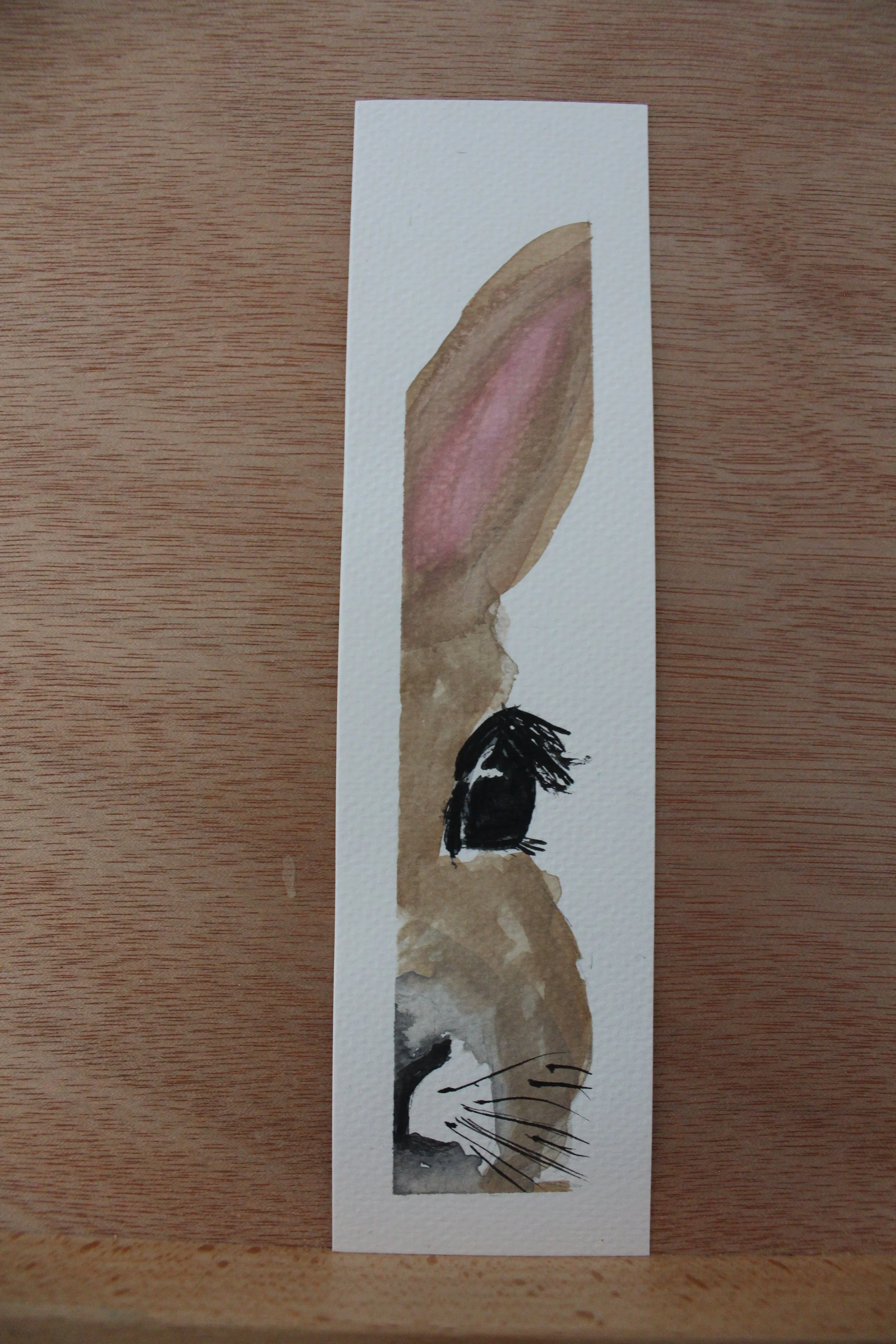 Buchzeichen brauner Hase