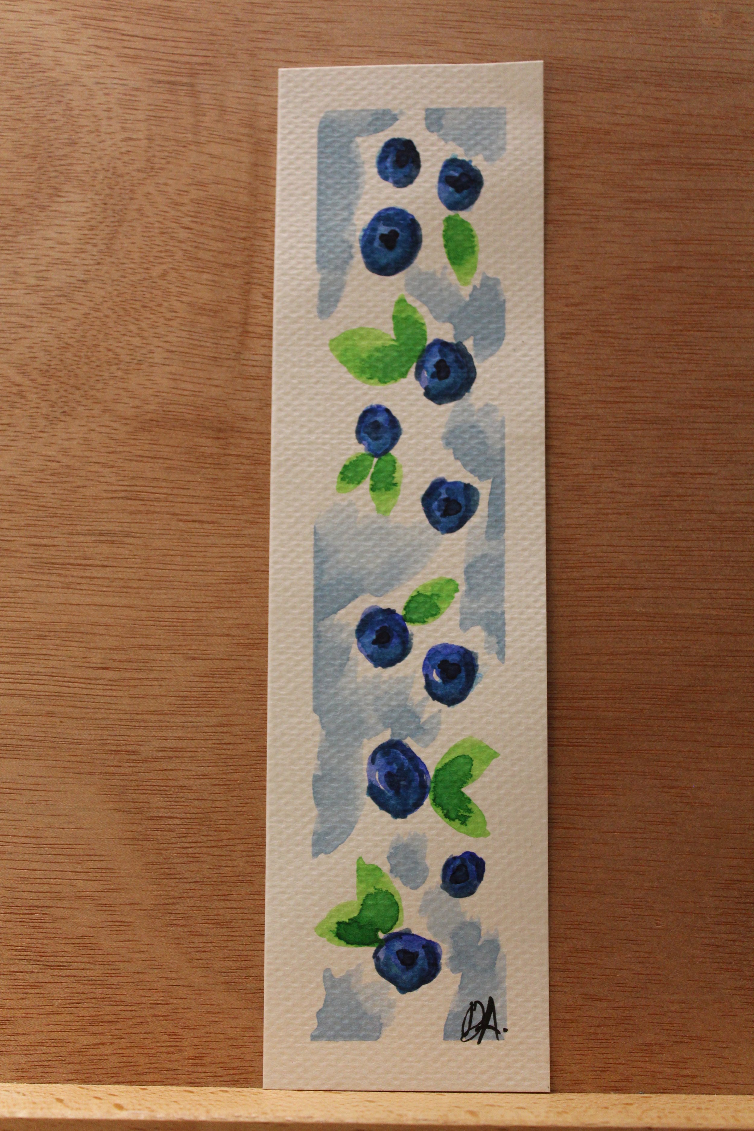 Buchzeichen sommerliche Heidelbeeren