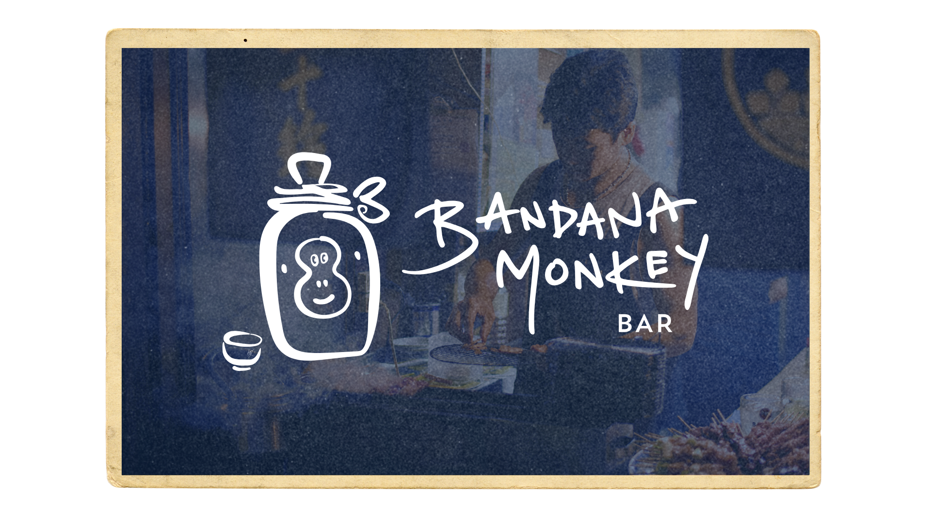 Joanna Fallon Studio Bandana Monkey Bar postcard