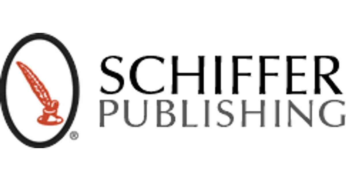 Logo of Schiffer Publishing, featuring a red quill inside a black oval and the company's name in black and gray letters.