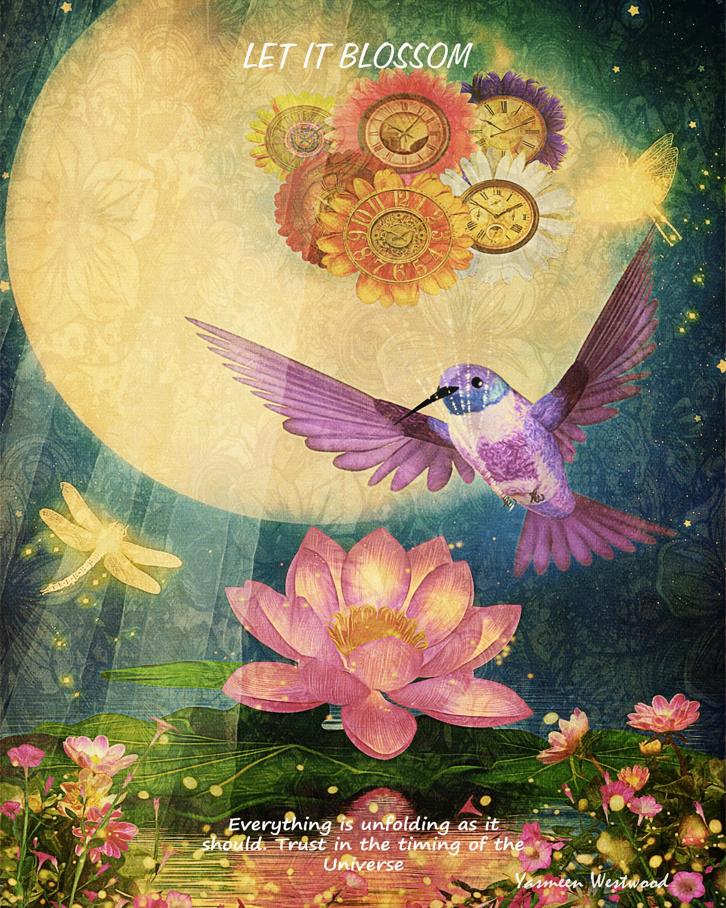 “Let it Blossom” Art print from Hummingbird Wisdom
