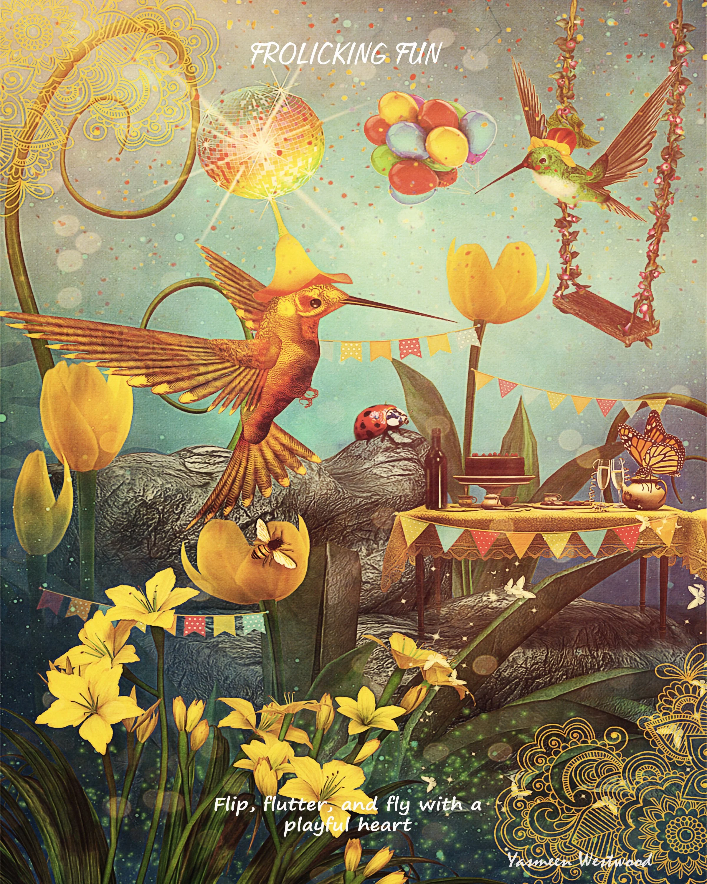 “Frolicking Fun” Art print from Hummingbird Wisdom