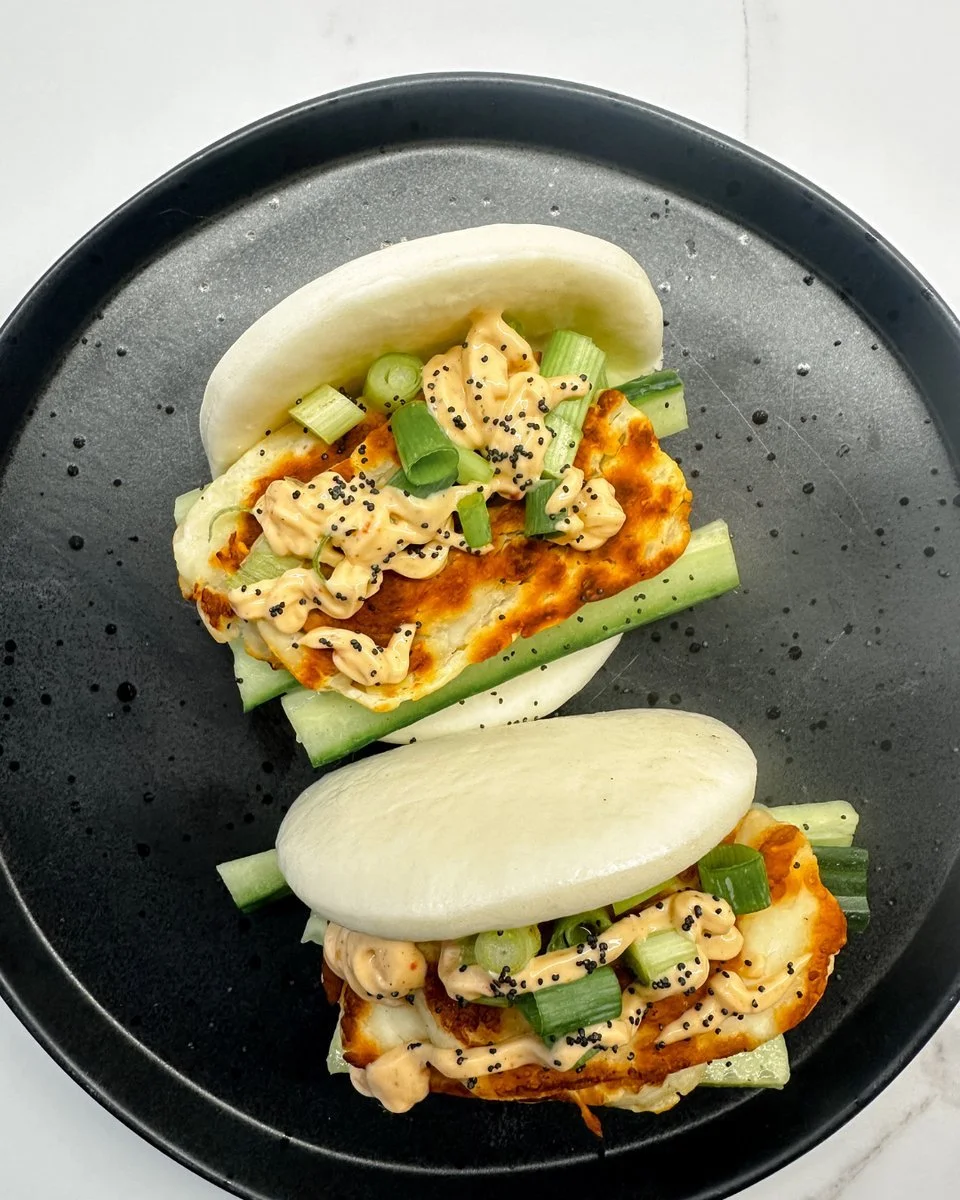 Halloumi bao buns
