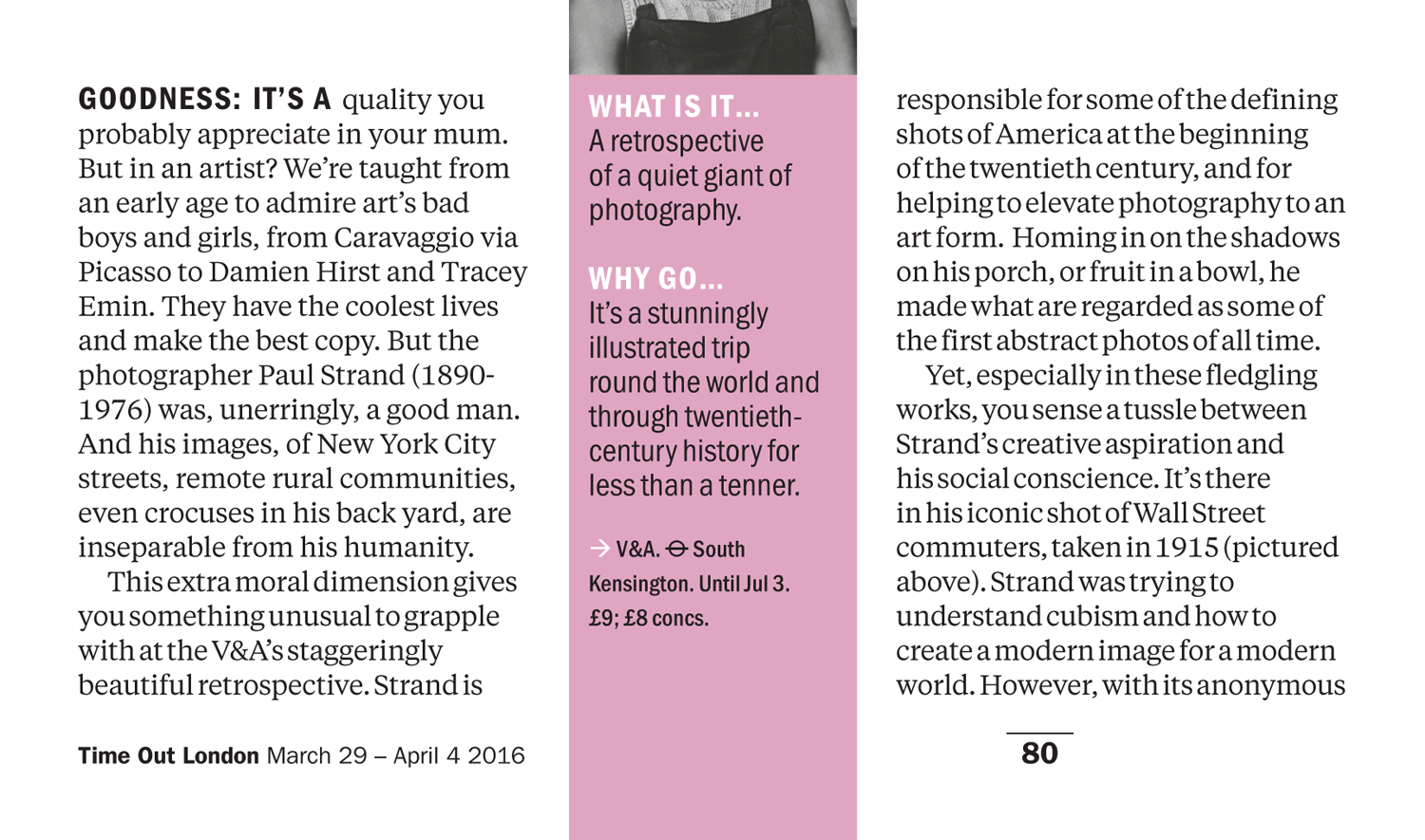 A serif face, Tiempos Text, was introduced to complement the Time Out family Franklin Gothic. This helped create a distinct partnership between immediate, browsable content, and longer and richer stories.
