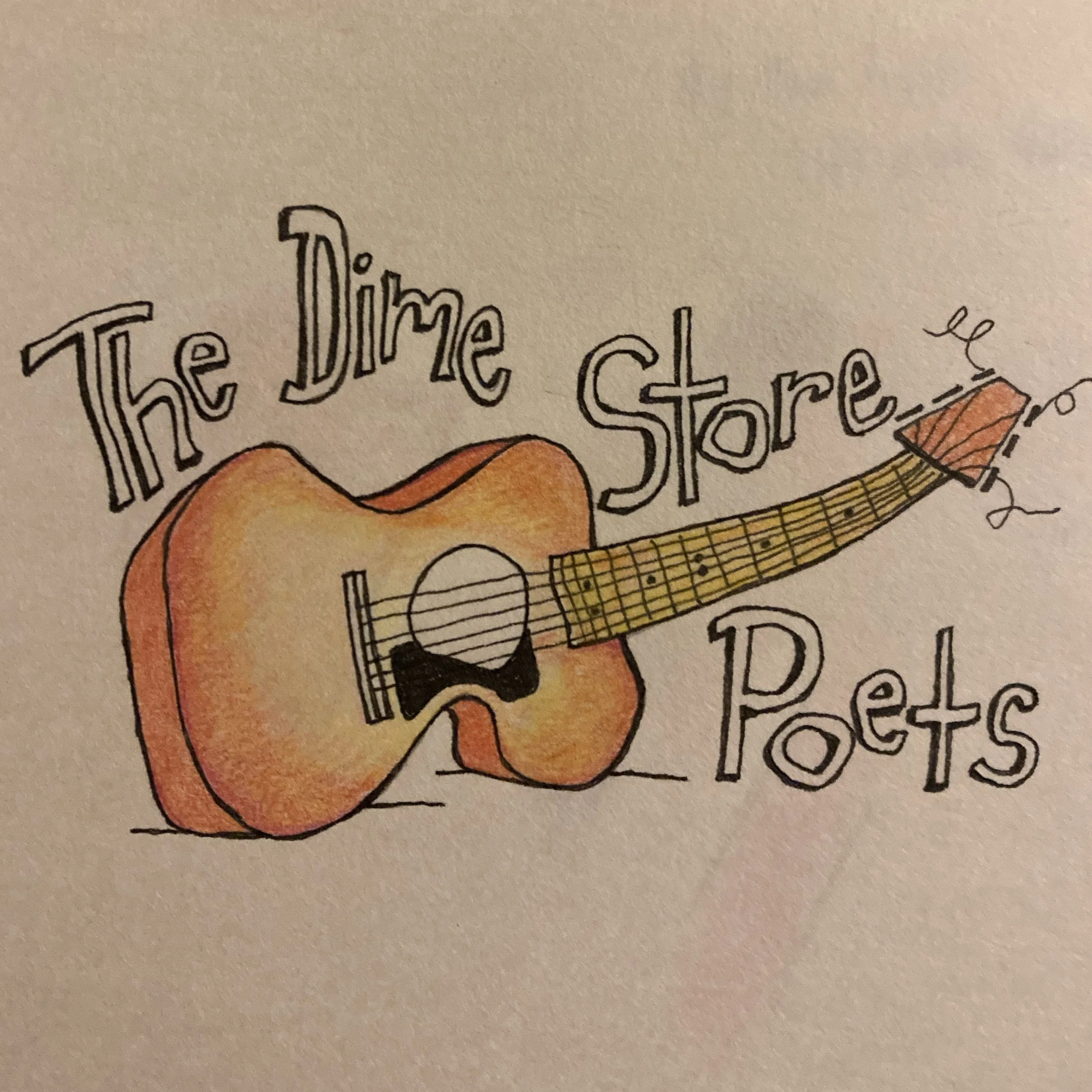 Hand-drawn illustration featuring the phrase 'The Devil is in the Details' with decorative elements like a heart and a guitar, all in colorful ink.