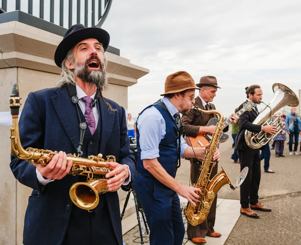 The Swing Ninjas performing