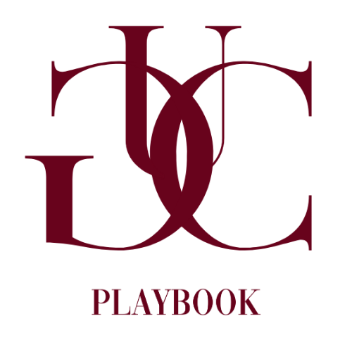 Logo with intertwined initials and the word "PLAYBOOK" below