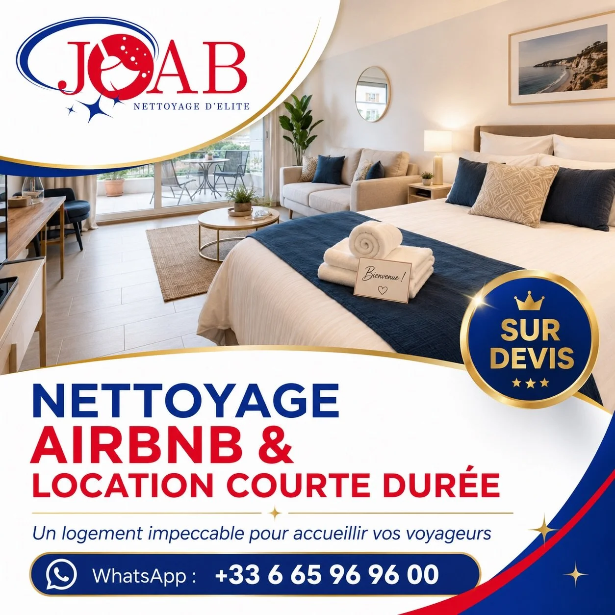 Les avis 5 &eacute;toiles commencent par une propret&eacute; irr&eacute;prochable ! 🌟🔑
Vous g&eacute;rez des locations saisonni&egrave;res ? Offrez &agrave; vos voyageurs un logement parfaitement propre et accueillant &agrave; chaque s&eacute;jour.