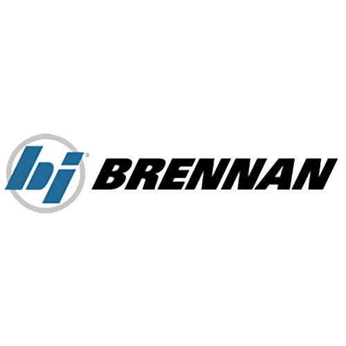 Logo of Brennan with blue and black text.