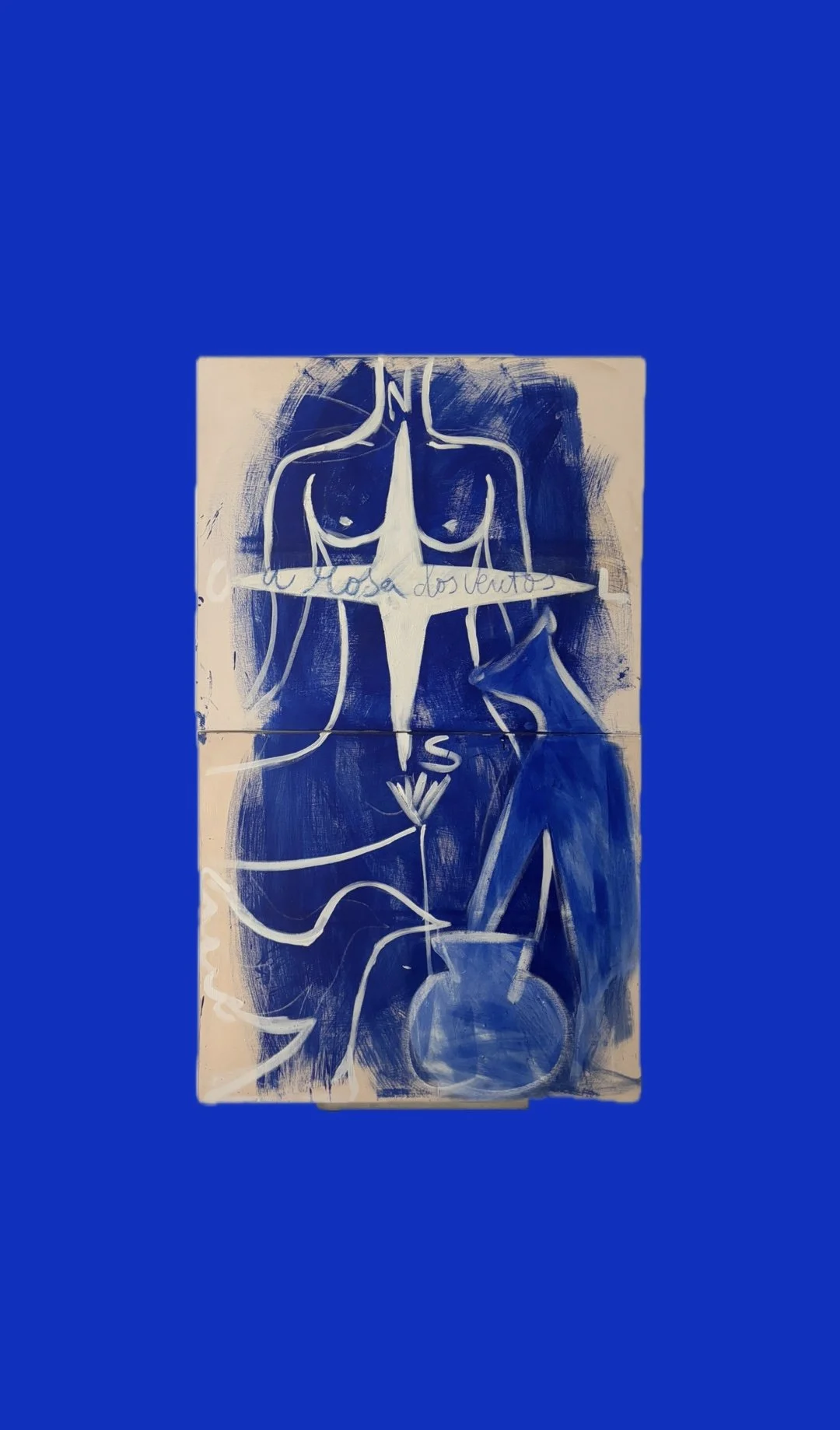 A Rosa dos Ventos Painting by Rita Correia de Sá Portuguese Multi Media Artist