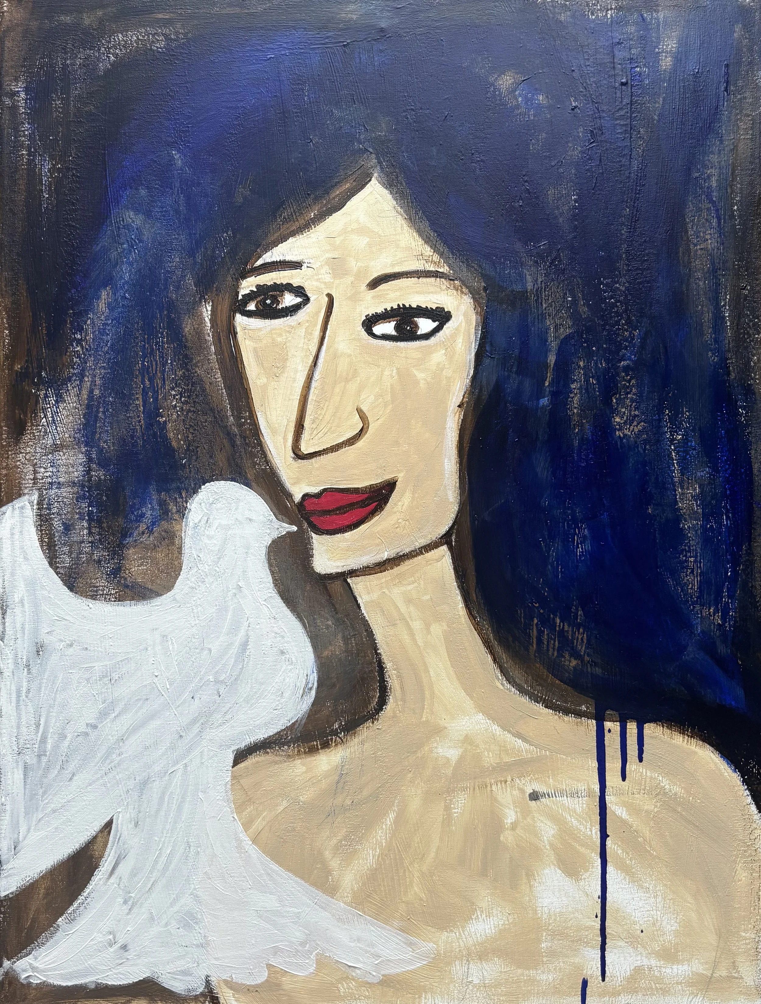O beijo Abstract Portrait by Multi Media Portuguese Artist Rita Correia de Sá