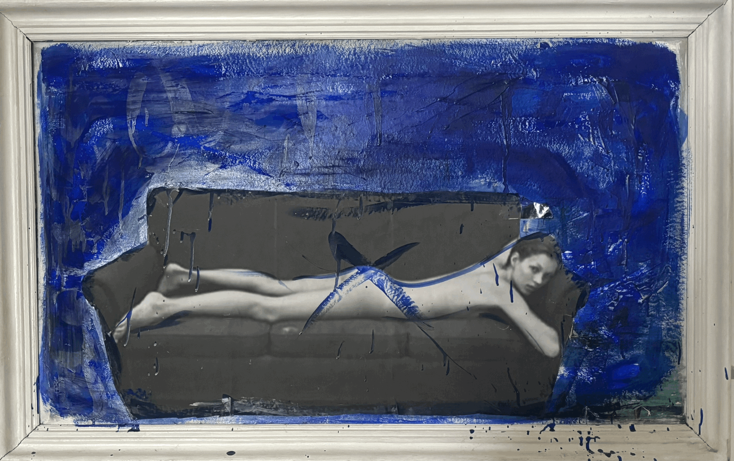 X Framed Collage by multi media Portuguese Artist Rita Correia de Sá