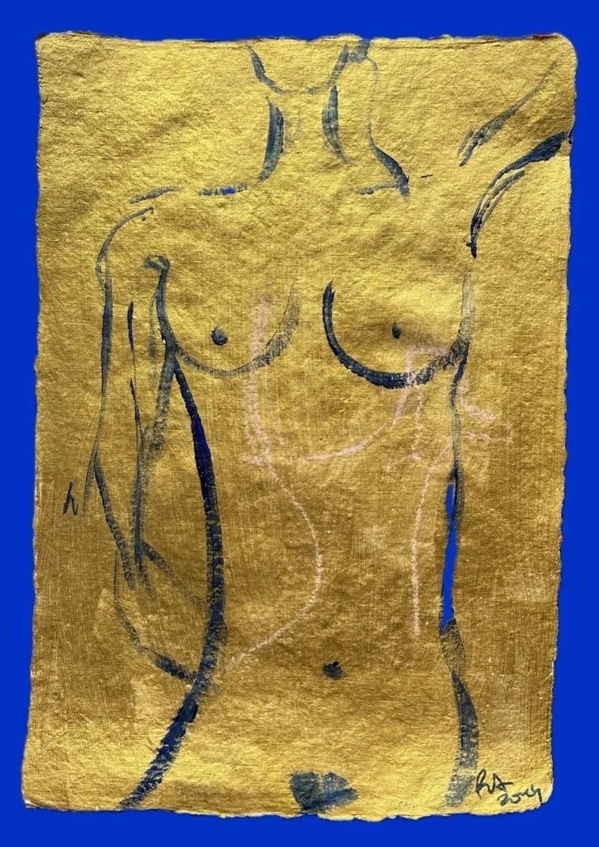 Her Sketch 4 by Rita Correia de Sá Golden  Woman