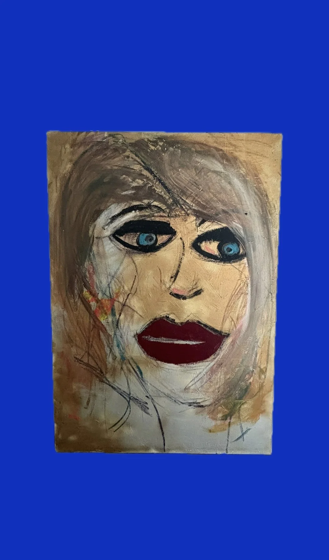 Dourada Portrait Painting by Multi Media Portuguese Abstract Artist Rita Correia de Sá