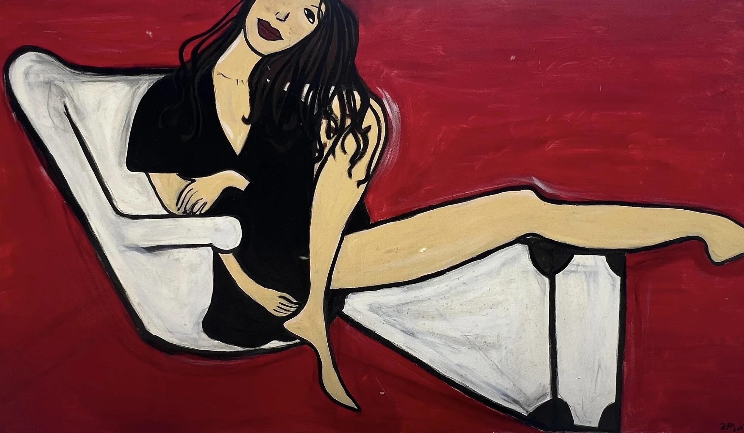 Chaise Longue Painting by Portuguese Artist Rita Correia de Sá