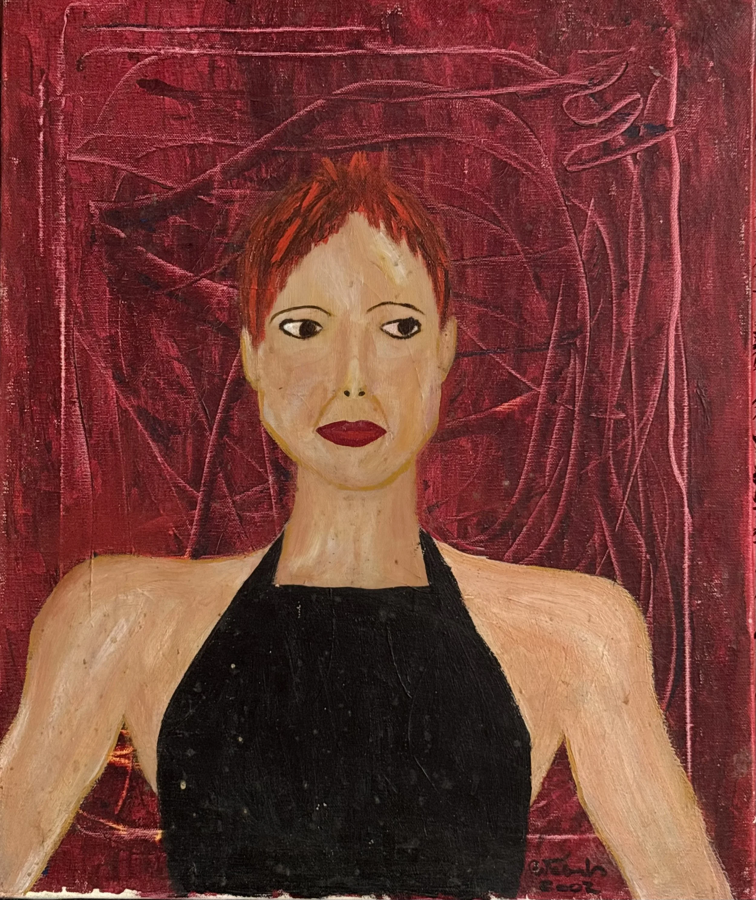 Xana Painting Portrait by Multi Media Abstract Portuguese Artist Rita Correia de Sá
