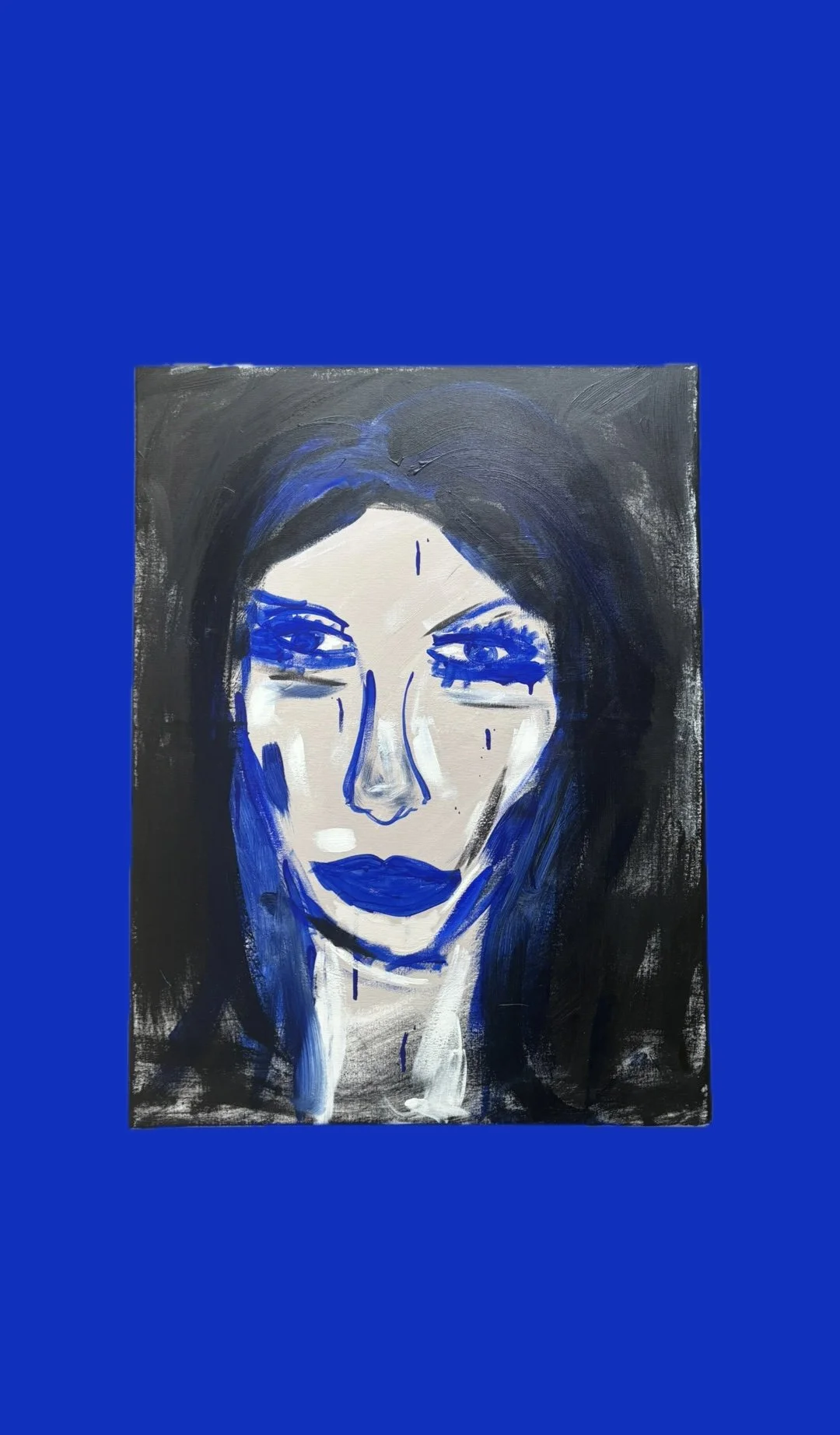 A Antagonista Abstract Portrait Painting by Multi Media Portuguese Artist Rita Correia de Sá