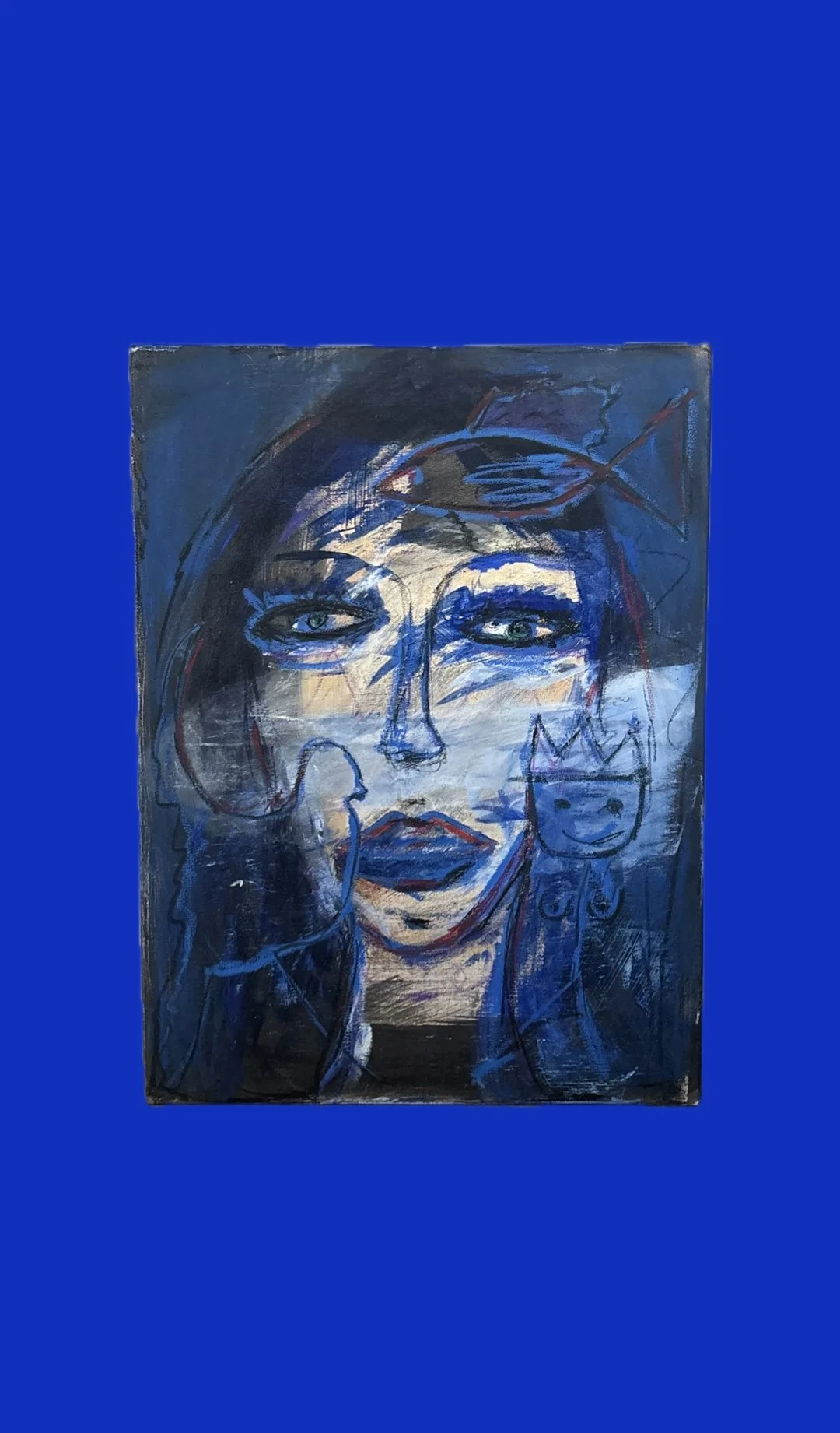 Call Her King Abstract Painting by Multi media Portuguese Artist Rita Correia de Sá