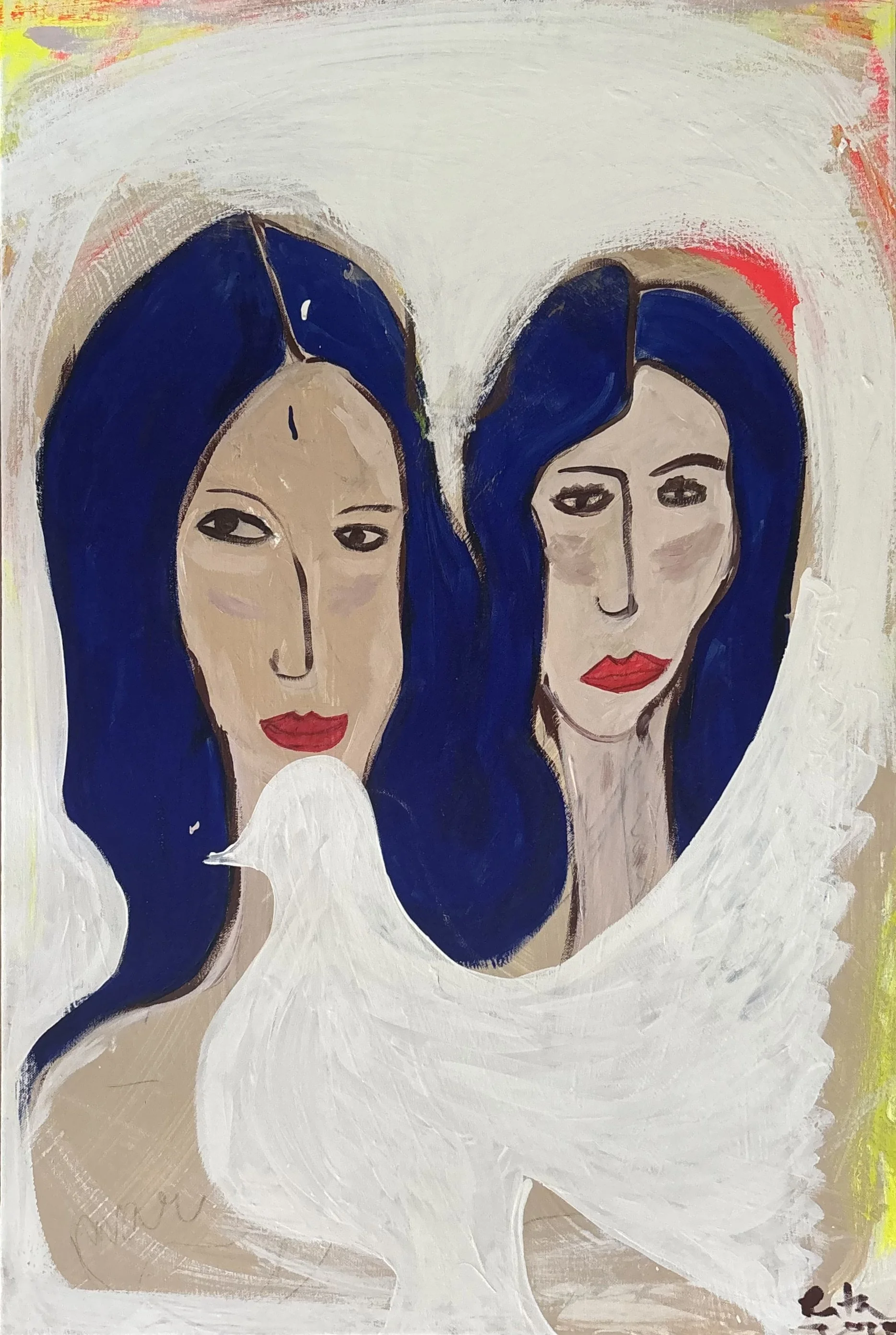Pombinhas Abstract Portrait by Multi Media Portuguese Artist Rita Correia de Sá