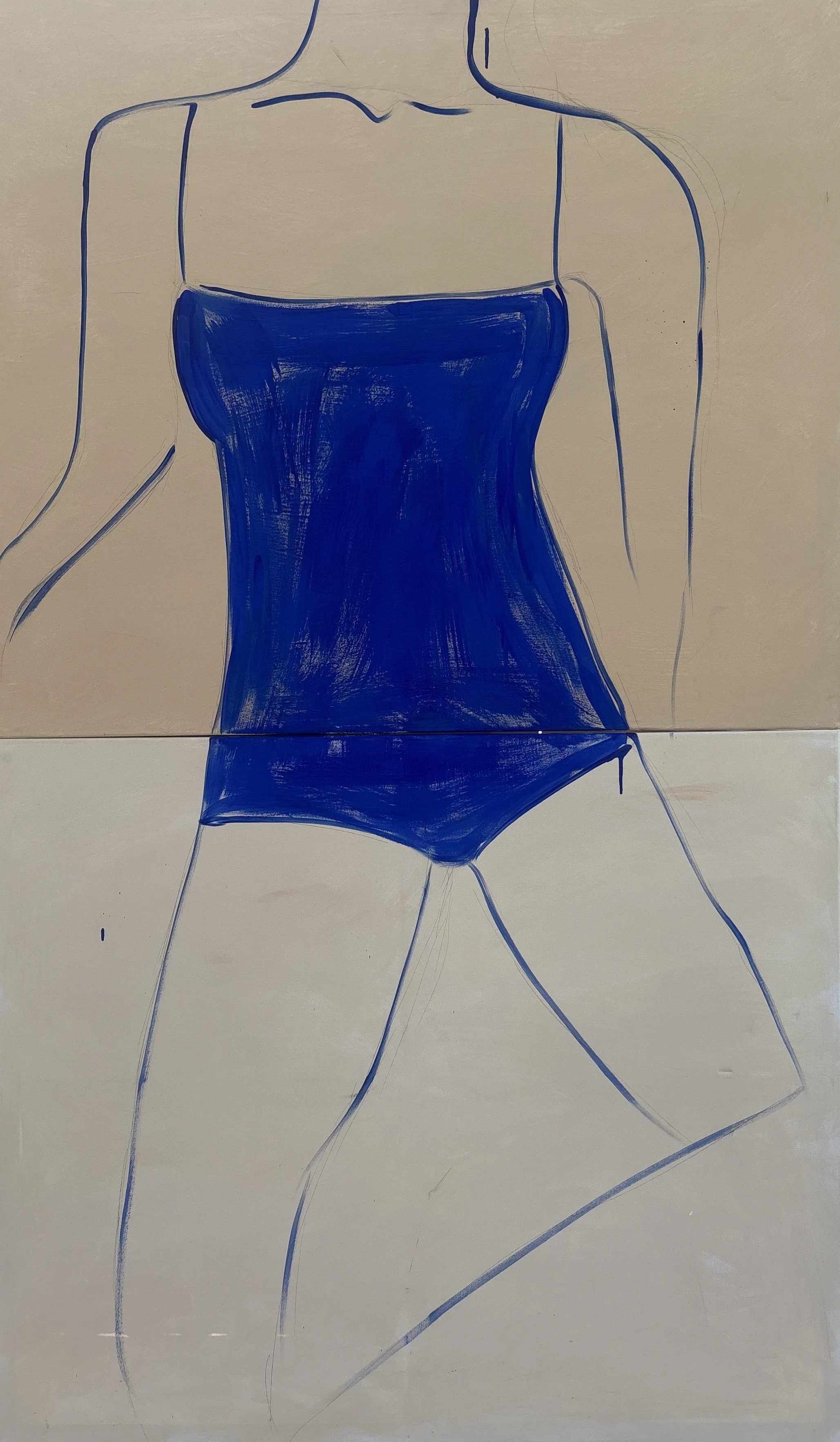 Plié Two Canvas Set Painting by Portuguese Multi Media Artist Rita Correia de Sá