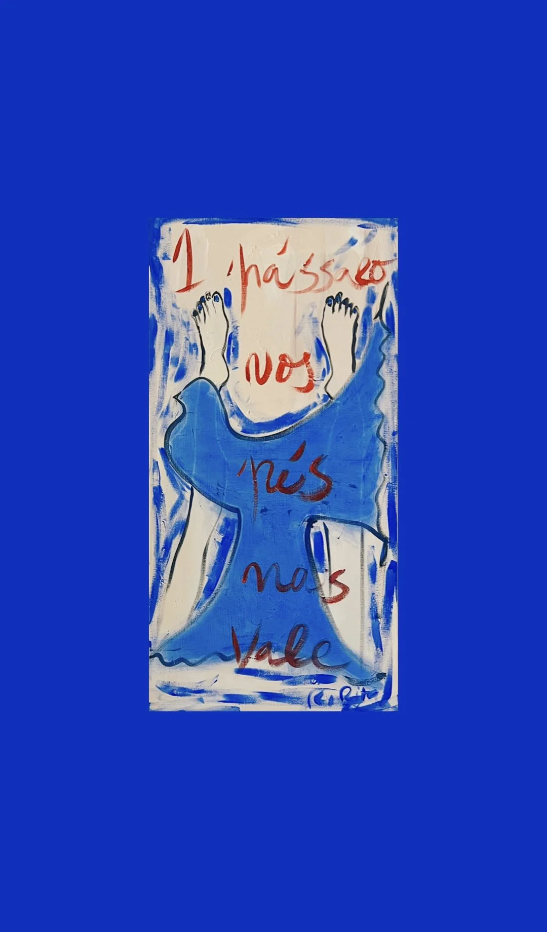 1 Pássaro nos Pés nos Vale Painting by Multi Media Portuguese Artist Rita Correia De Sá