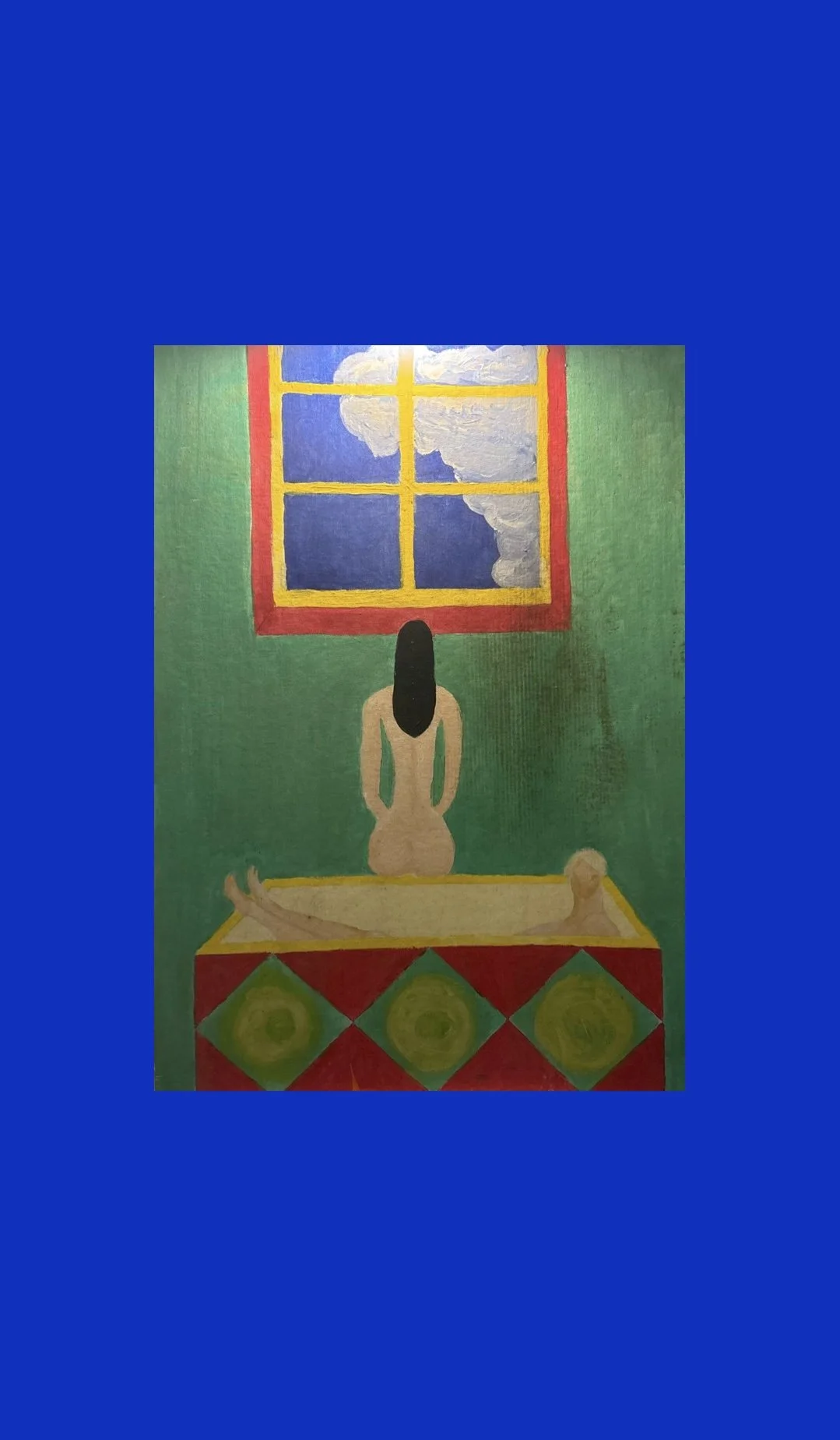 Janelas Verdes Abstract Painting by Multi Media Portuguese Artist Rita Correia de Sá