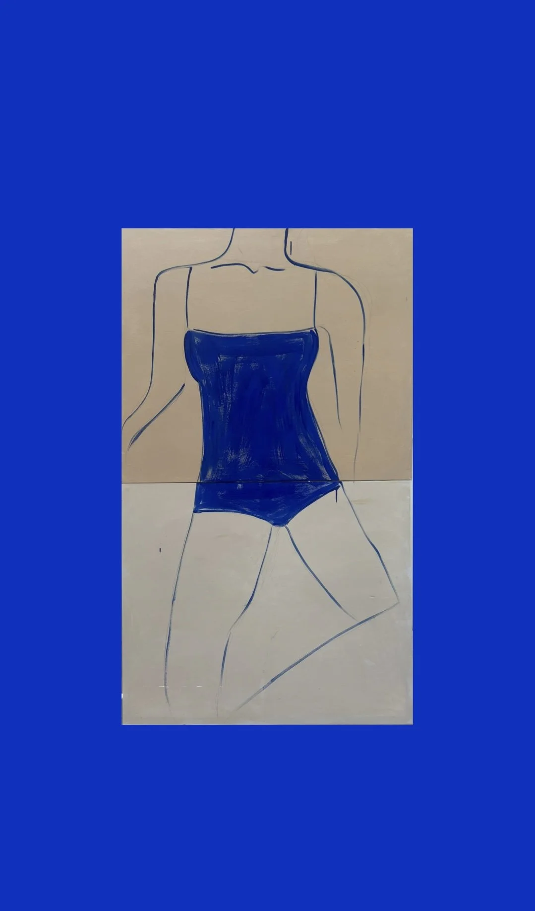 Plié Two Canvas Set Painting by Portuguese Multi Media Artist Rita Correia de Sá